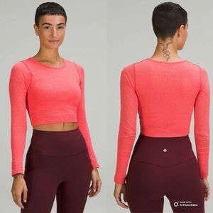 Lululemon Ebb to Street Long Sleeve Shirt Pale Raspberry Sz8
